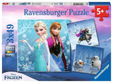 Ravensburger Disney Frozen Winter Adventures Puzzle Box 3 x 49-Piece Jigsaw Puzzles for Kids - Every Piece is Unique, Pieces Fit Together Perfectly